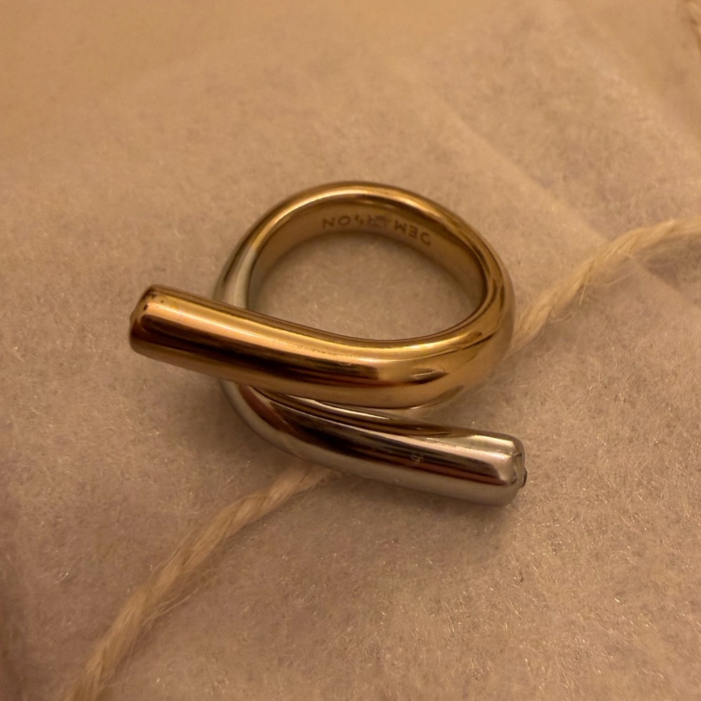 DEMARSON
Ana Two-tone Ring in 12kt Gold-plated Brass - Picture 5 of 10